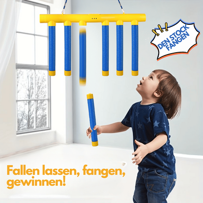 Interactive Reflex Catch Game with Falling Sticks Adjustable Speed Reaction Training Game