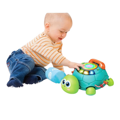 Interactive Turtle Baby Toy with Music Learning Button and Pretend Phone