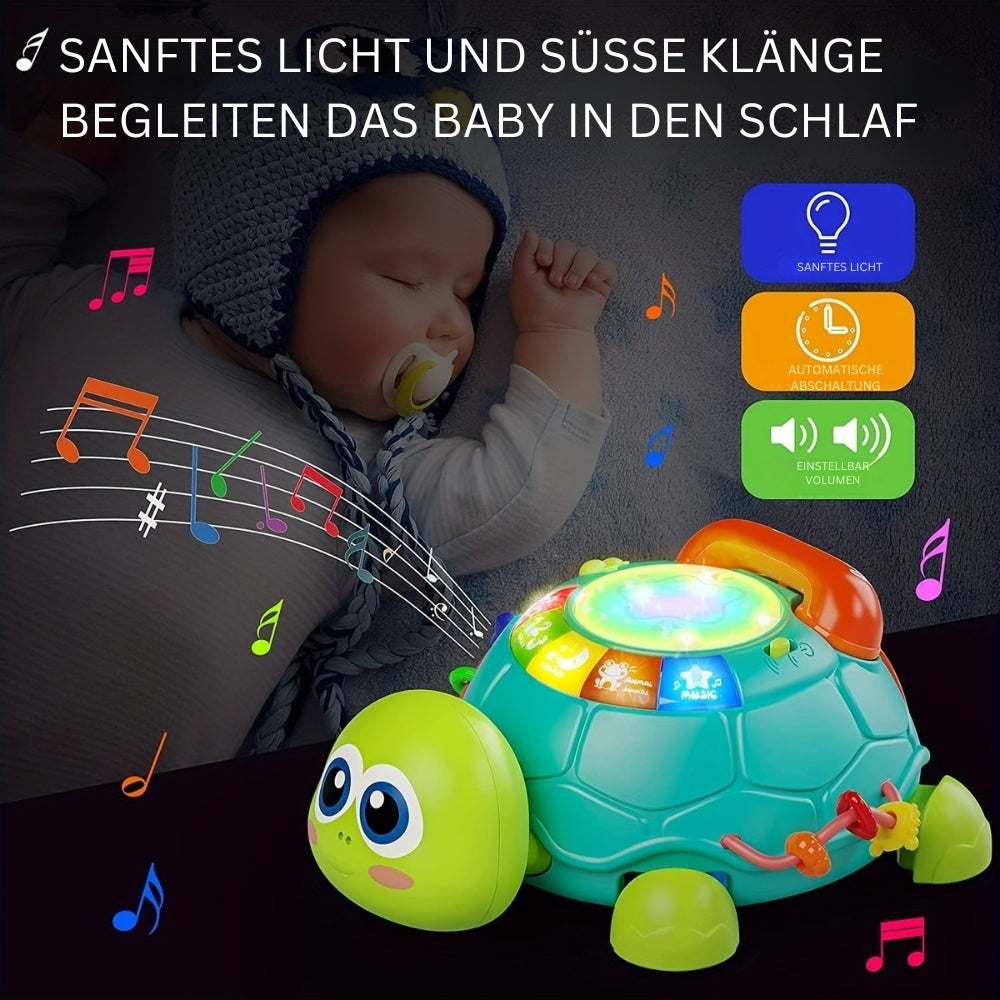 Interactive Turtle Baby Toy with Music Learning Button and Pretend Phone