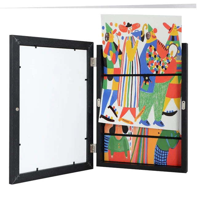 Kids Artwork Display Frame Front Opening Wall Art Storage Frame Holds 150 Drawings
