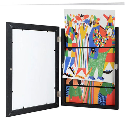 Kids Artwork Display Frame Front Opening Wall Art Storage Frame Holds 150 Drawings