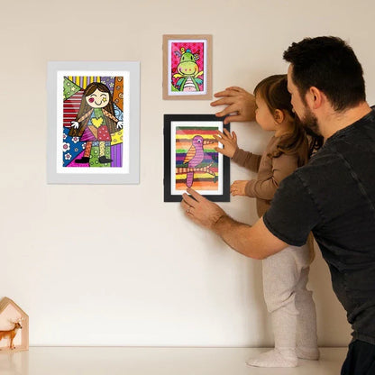 Kids Artwork Display Frame Front Opening Wall Art Storage Frame Holds 150 Drawings
