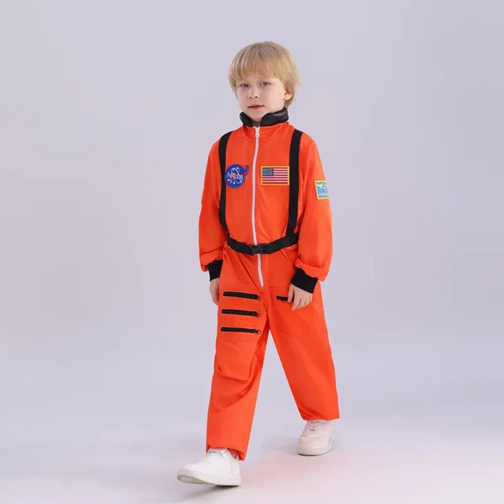 Astronautdragt som halloweenkostume til børn, rumfarer-udklædning
