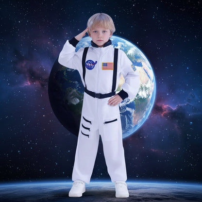 Astronautdragt som halloweenkostume til børn, rumfarer-udklædning