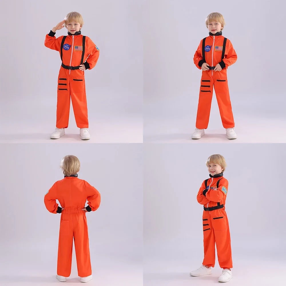 Costume di Halloween da astronauta per bambini, tuta da esploratore dello spazio