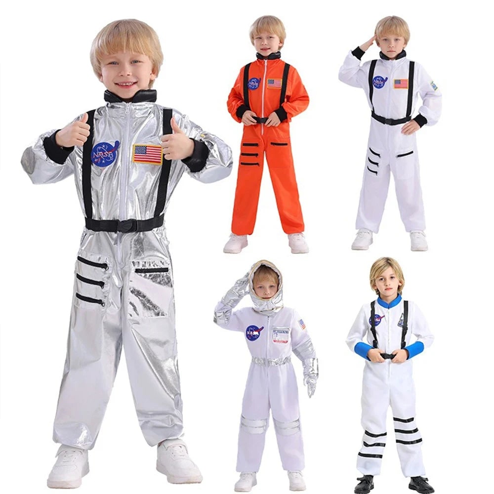 Costume di Halloween da astronauta per bambini, tuta da esploratore dello spazio