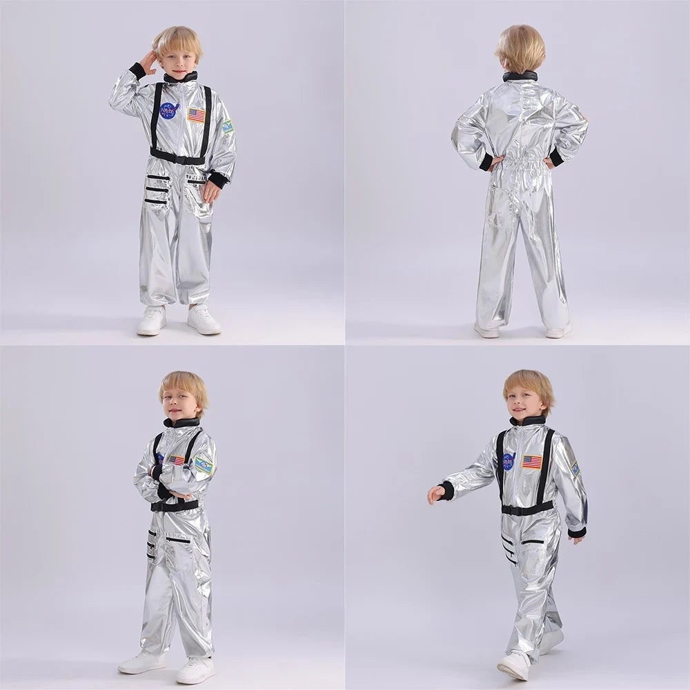 Costume di Halloween da astronauta per bambini, tuta da esploratore dello spazio