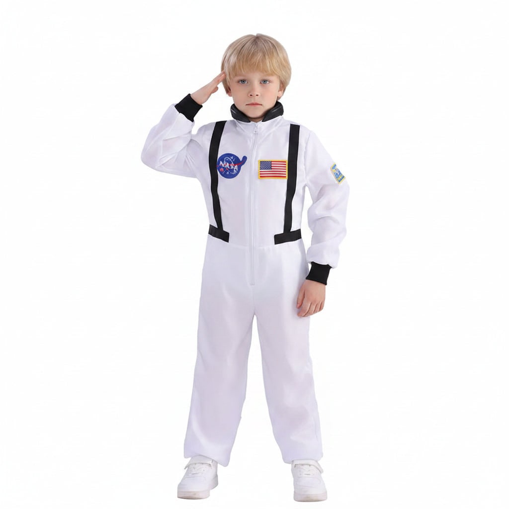 Costume di Halloween da astronauta per bambini, tuta da esploratore dello spazio