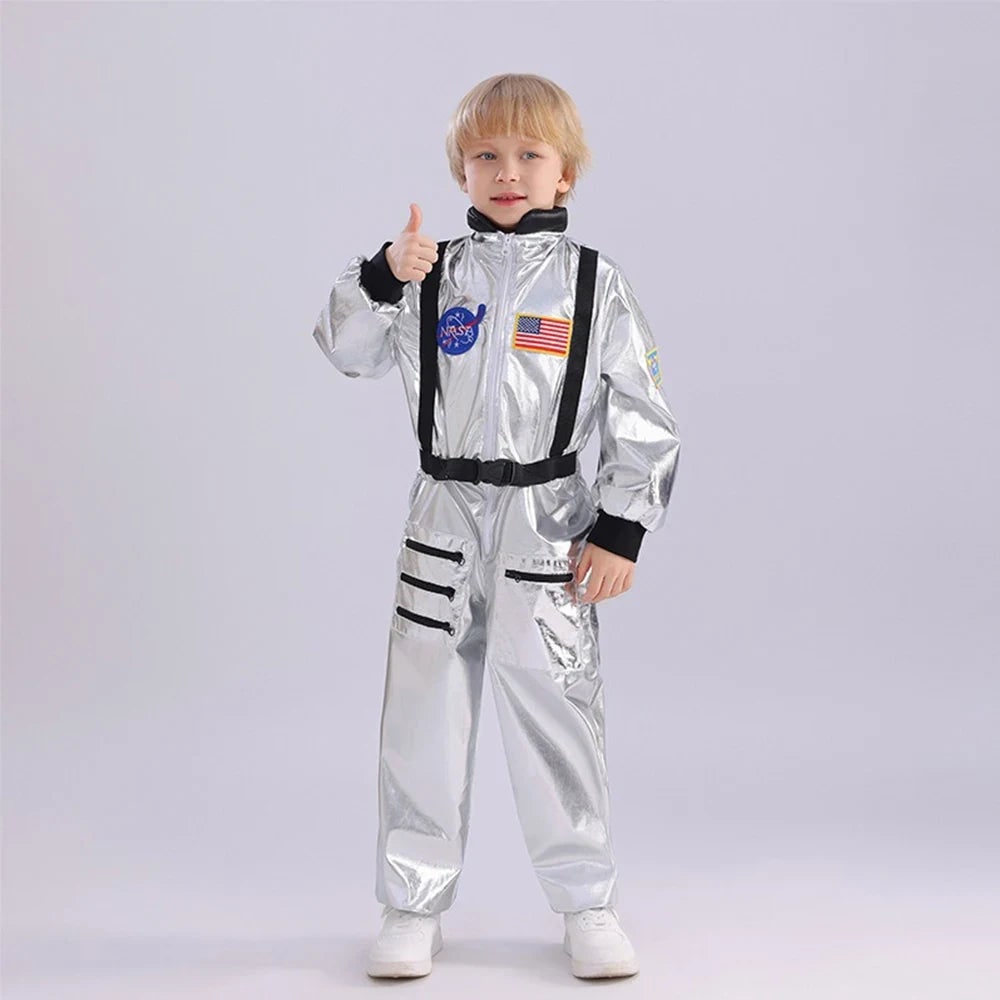 Costume di Halloween da astronauta per bambini, tuta da esploratore dello spazio