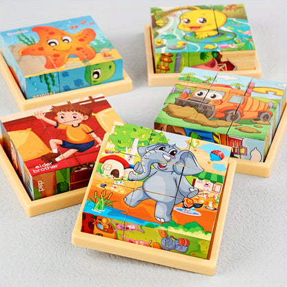 Kids Block Puzzle Game Educational Brain Teaser Learning Toy for Toddlers