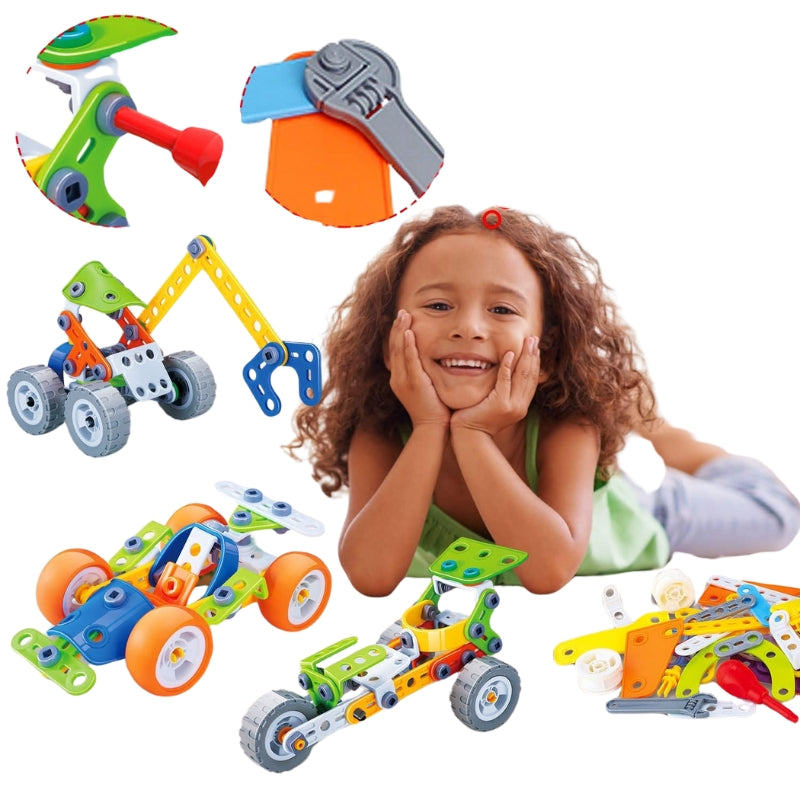 Kids Building Blocks Set with Storage Box Creative Construction Toy