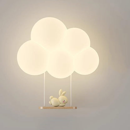 LED-natlampe til børn med sky, vægmonteret, varm hvid lampe til soveværelse