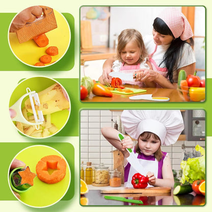 Kids Cooking Knife Set Toddler Kitchen Utensils Food Prep Tools