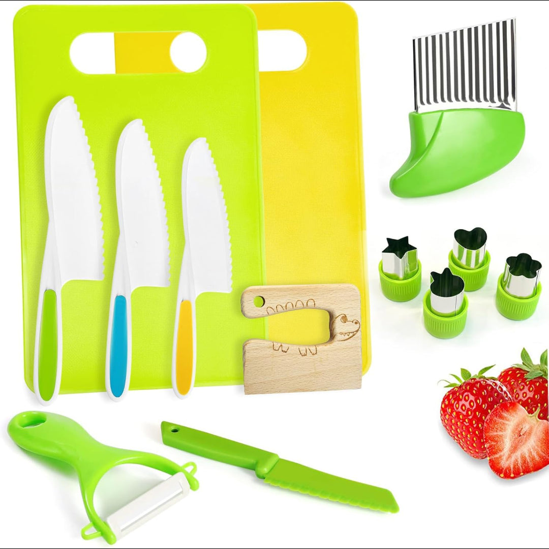 Kids Cooking Knife Set Toddler Kitchen Utensils Food Prep Tools