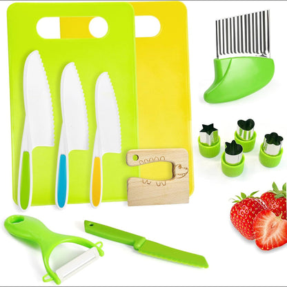 Kids Cooking Knife Set Toddler Kitchen Utensils Food Prep Tools