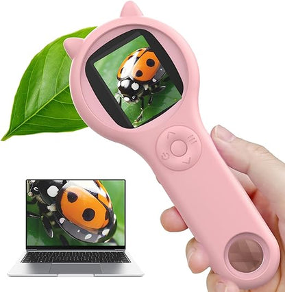 Kids Digital Microscope with LED Light Adjustable Brightness Camera Educational Science Toy