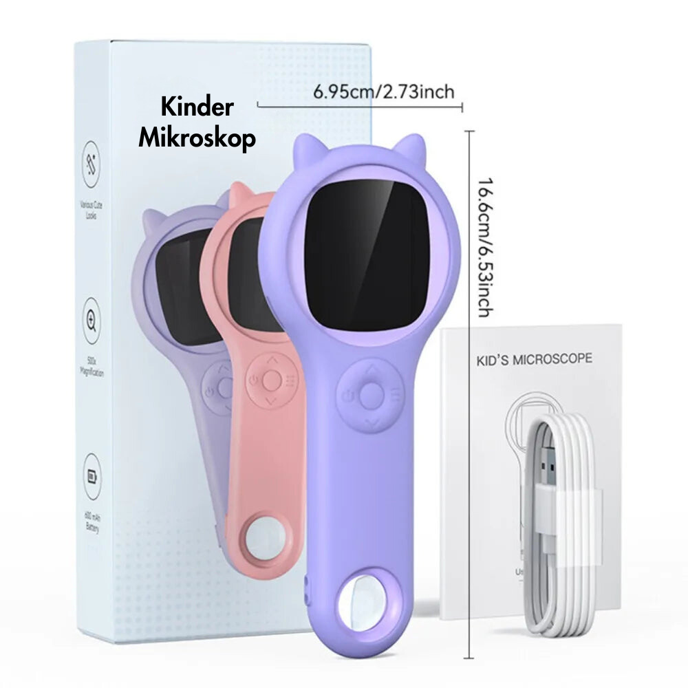 Kids Digital Microscope with LED Light Adjustable Brightness Camera Educational Science Toy