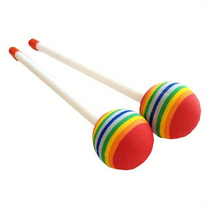 Kids Drum Set Musical Toy Colorful Drum Kit with Soft Drumsticks for Early Music Learning