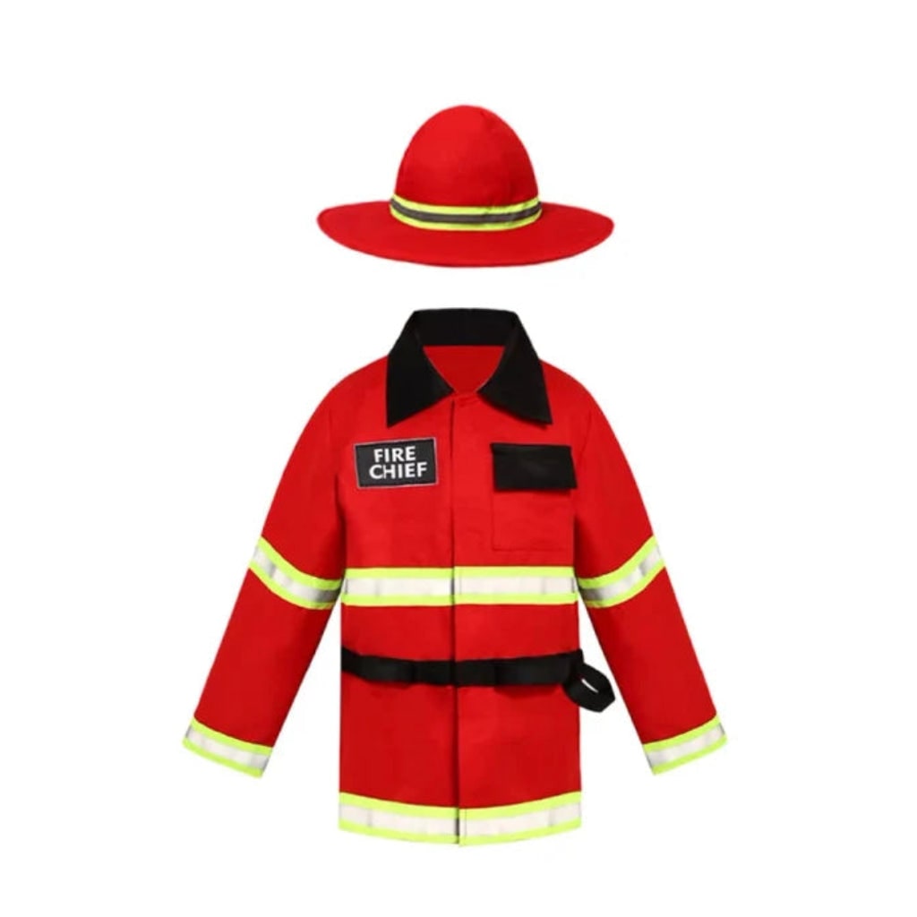 Kids Firefighter Truck Halloween Costume Role Play Outfit
