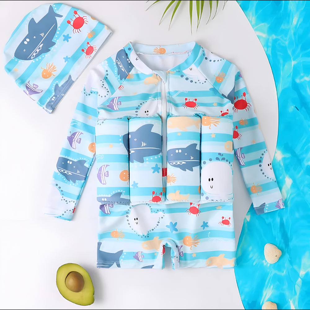 Kids Floating Swim Vest Training Suit with UV Coverage