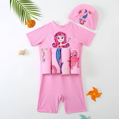 Kids Floating Swim Vest Training Suit with UV Coverage