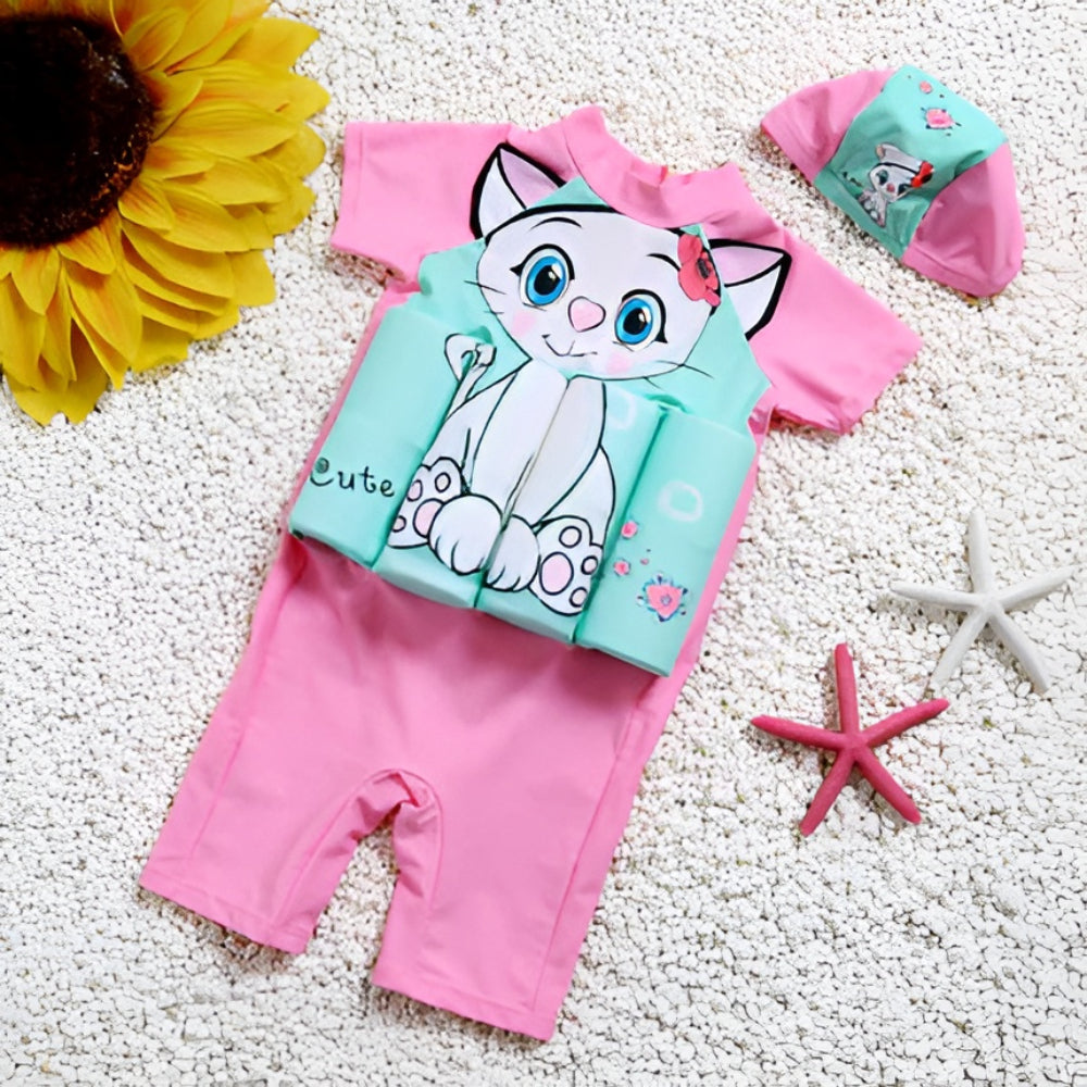 Kids Floating Swim Vest Training Suit with UV Coverage