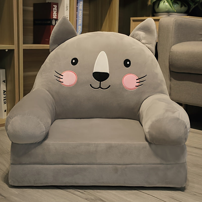 Kids Foldable Sofa Chair for Children Soft Plush Toddler Couch with Memory Foam Cushion for Playroom Bedroom