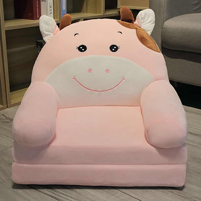 Kids Foldable Sofa Chair for Children Soft Plush Toddler Couch with Memory Foam Cushion for Playroom Bedroom