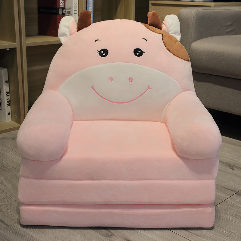Kids Foldable Sofa Chair for Children Soft Plush Toddler Couch with Memory Foam Cushion for Playroom Bedroom