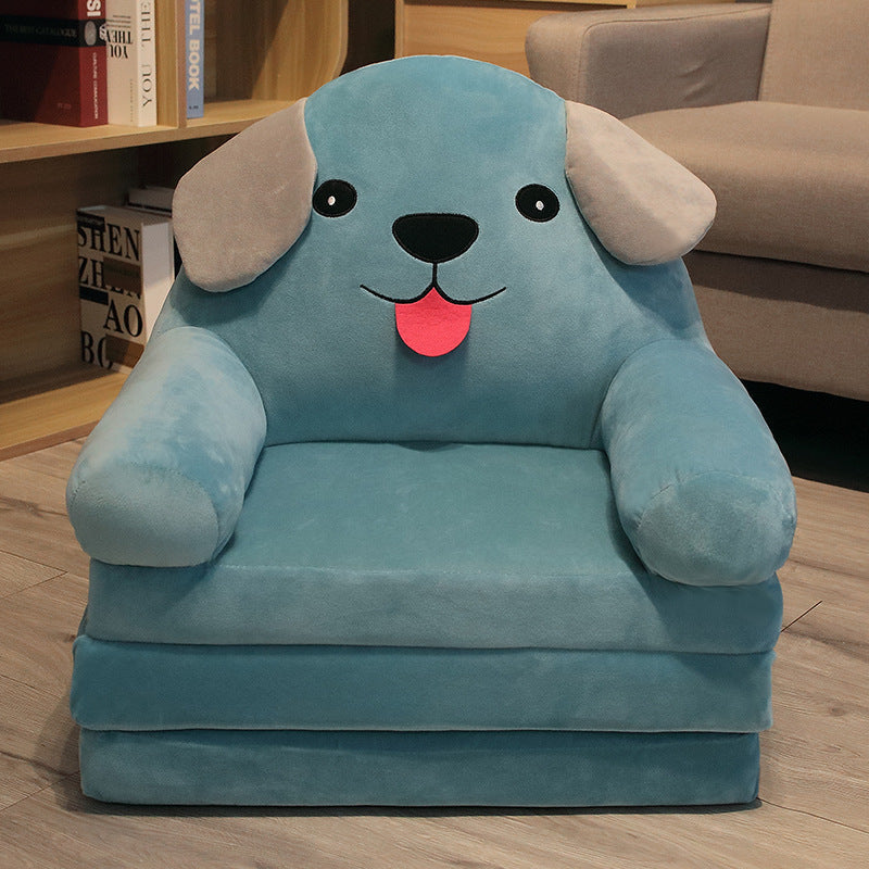 Kids Foldable Sofa Chair for Children Soft Plush Toddler Couch with Memory Foam Cushion for Playroom Bedroom