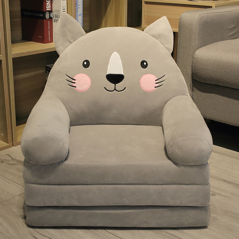 Kids Foldable Sofa Chair for Children Soft Plush Toddler Couch with Memory Foam Cushion for Playroom Bedroom