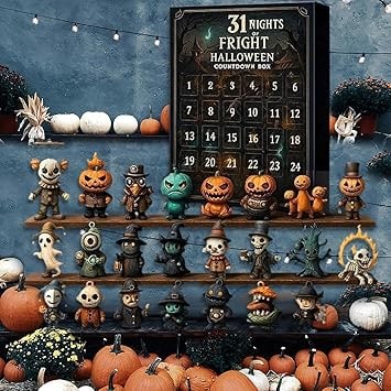 Calendario dell'Avvento di Halloween per bambini con 31 statuine spettrali