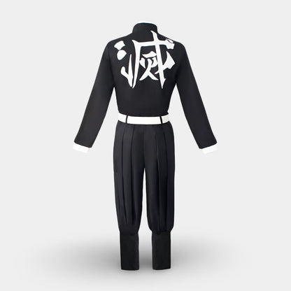 Anime-cosplaykostume til børn til Halloween med flammekappe og bensvøb