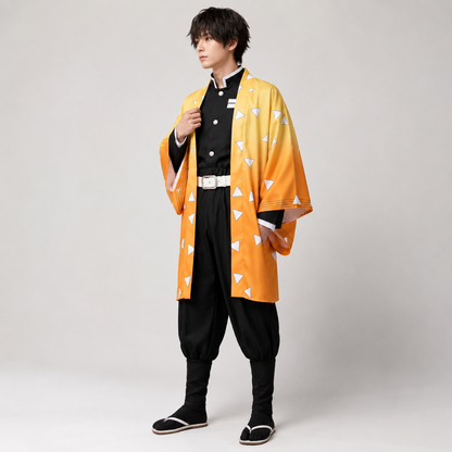 Anime-cosplaykostume til børn til Halloween med haori-jakke og rævemaske