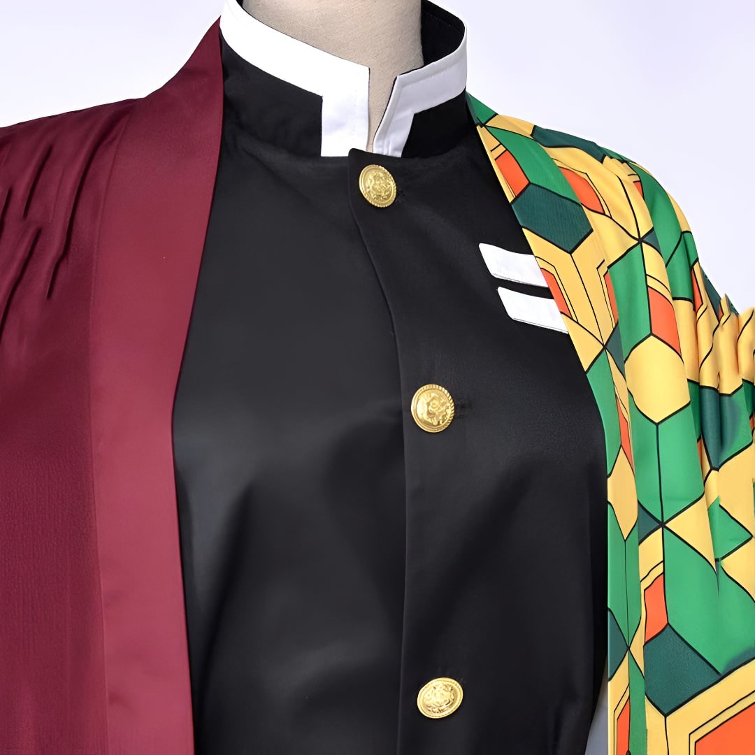 Kids Halloween Anime Cosplay Costume with Haori Jacket and Trousers