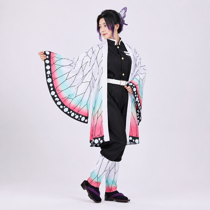 Πενταμελής παιδική στολή cosplay anime με κιμονό πεταλούδας για το Halloween