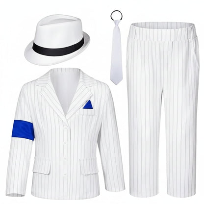 Kids Halloween Cosplay Costume Party Outfit Coat Pants Set for Dress Up