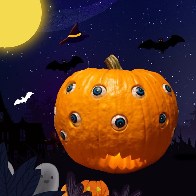 Διακόσμηση κολοκύθας Jack O Lantern για παιδιά για το Halloween με κινούμενα μάτια