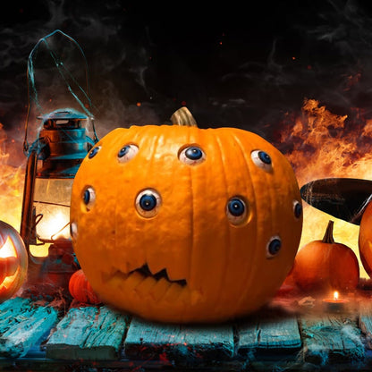 Διακόσμηση κολοκύθας Jack O Lantern για παιδιά για το Halloween με κινούμενα μάτια