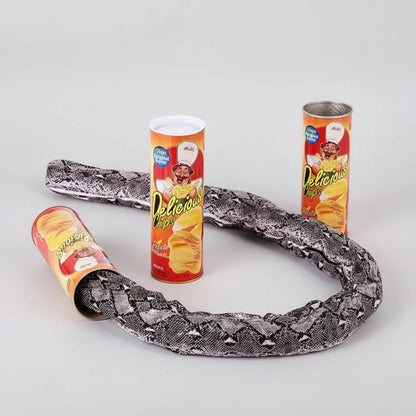 Kids Halloween Snake in a Can Spring Loaded Prank Toy with Jumping Surprise