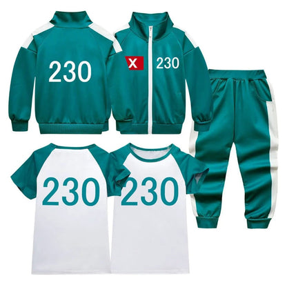 Kids Halloween Tracksuit Costume Jacket Pants T Shirt Set