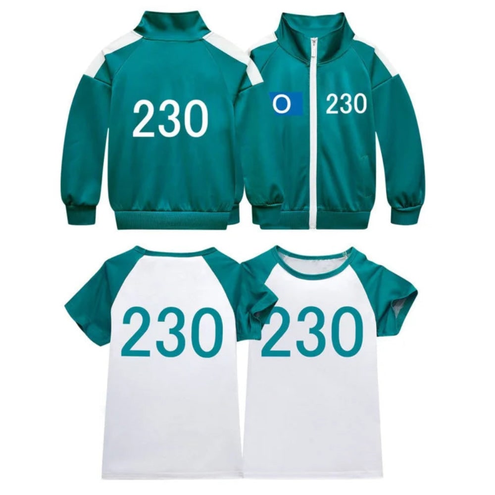 Kids Halloween Tracksuit Costume Jacket Pants T Shirt Set
