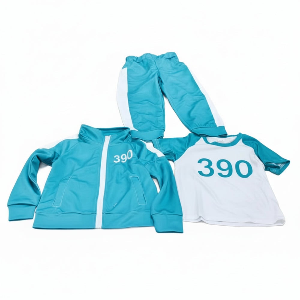 Set di costume da Halloween per bambini con giacca con cerniera, maglietta e pantaloni