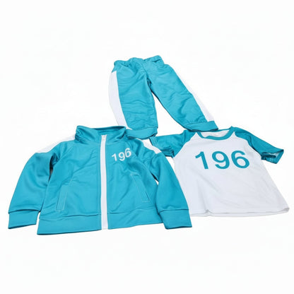 Set di costume da Halloween per bambini con giacca con cerniera, maglietta e pantaloni