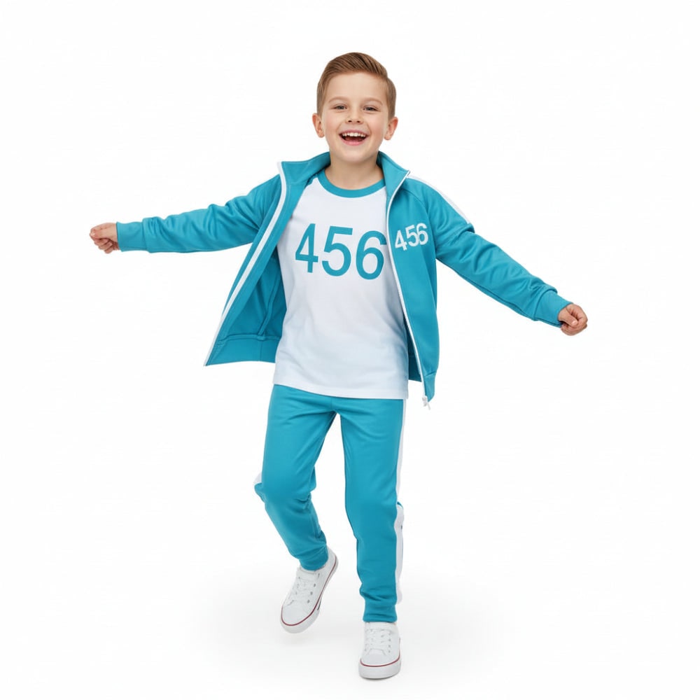 Set di costume da Halloween per bambini con giacca con cerniera, maglietta e pantaloni
