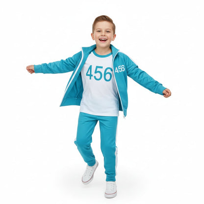 Set di costume da Halloween per bambini con giacca con cerniera, maglietta e pantaloni