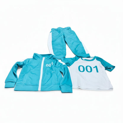 Set di costume da Halloween per bambini con giacca con cerniera, maglietta e pantaloni