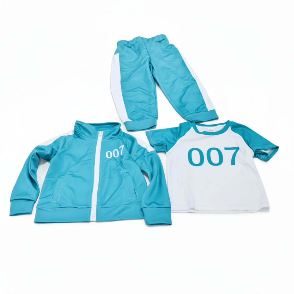 Set di costume da Halloween per bambini con giacca con cerniera, maglietta e pantaloni