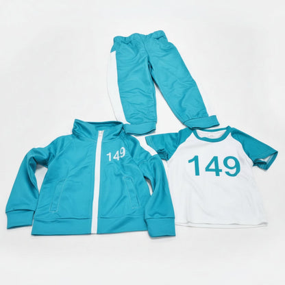 Set di costume da Halloween per bambini con giacca con cerniera, maglietta e pantaloni