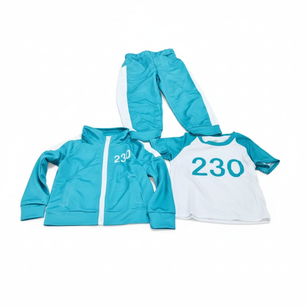 Set di costume da Halloween per bambini con giacca con cerniera, maglietta e pantaloni